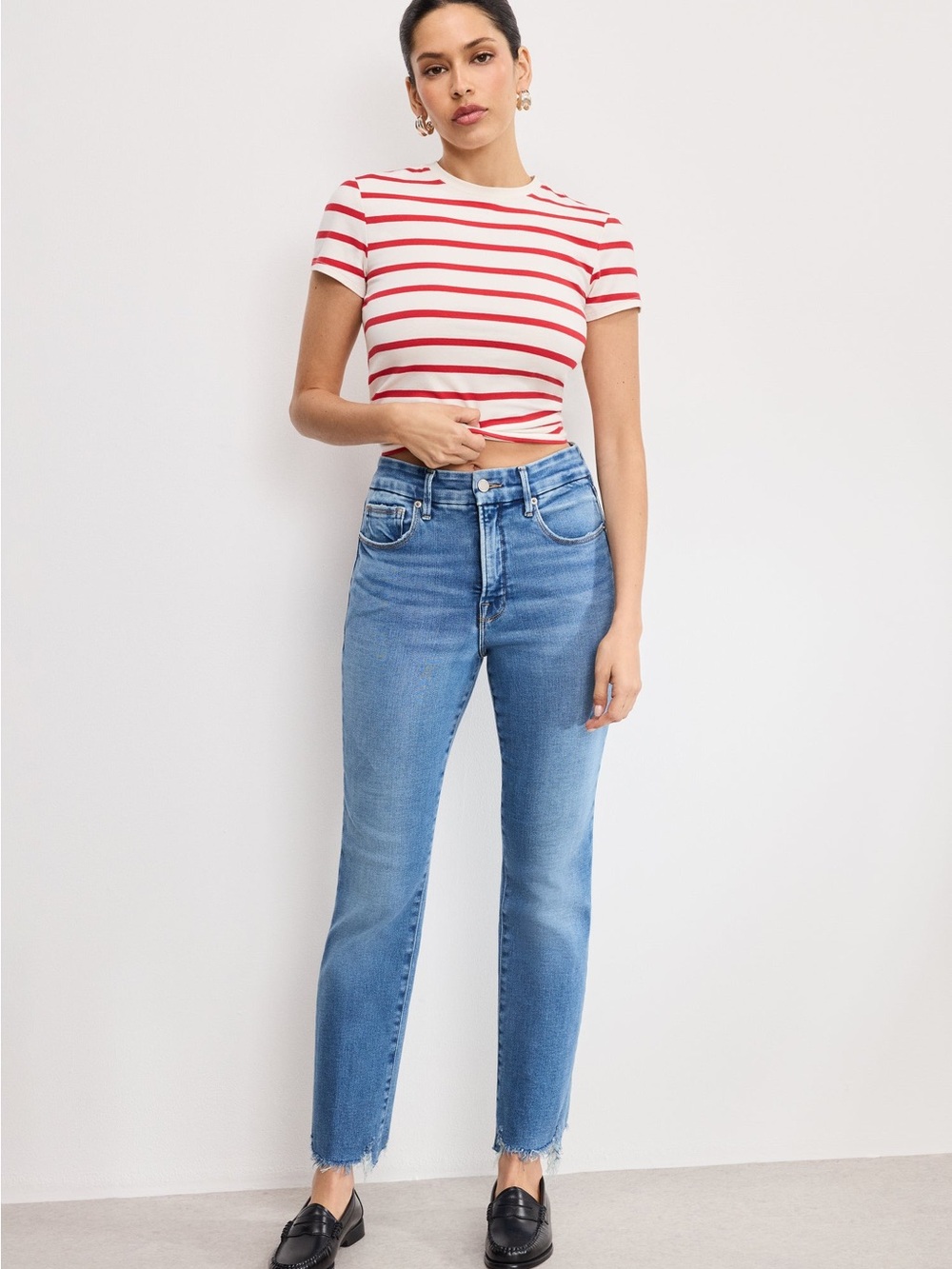 Good American Good Legs Straight Jeans Size 8/29 NWT